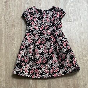 Janie & Jack Ditsy Flowers Lined Pleated Skirt Button Jacquard Cotton Dress 4
